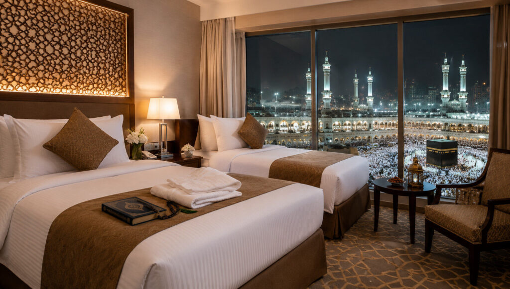 Comfortable hotel accommodation for Umrah pilgrims near Masjid al-Haram